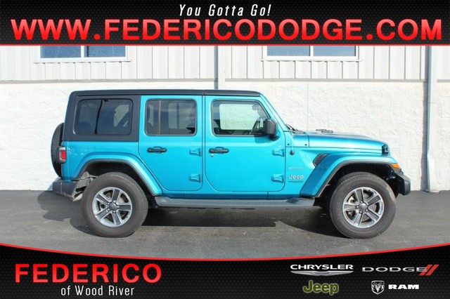 Pre Owned 2020 Jeep Wrangler Unlimited Sahara 4d Sport Utility In Wood River 9192 Federico Chrysler Dodge Jeep Ram